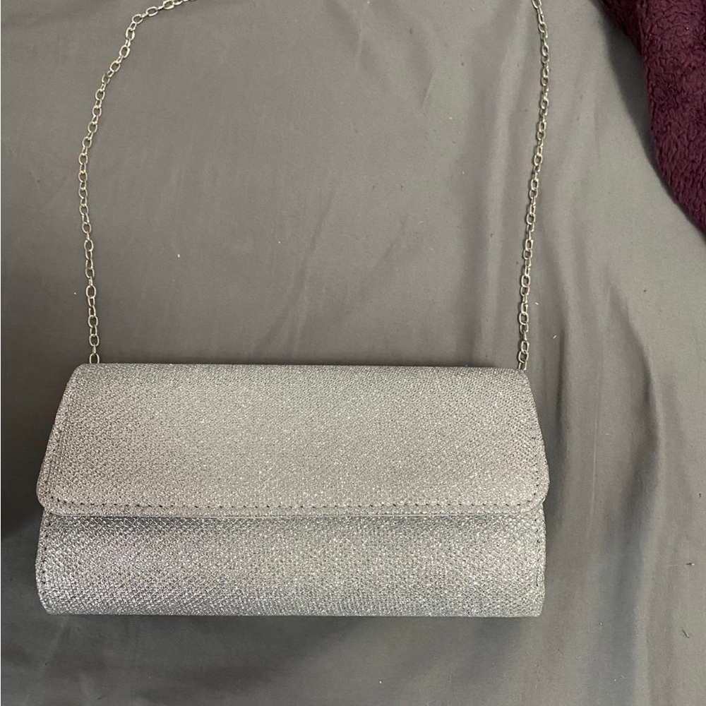 Elegant Silver Clutch Bag